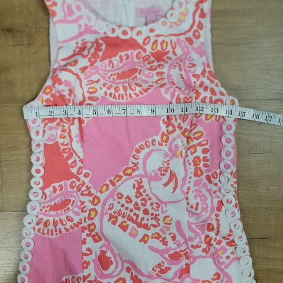 Lilly Pulitzer Mila Shift Hot Coral Trunk In Love Dress - Picture 8 of 10